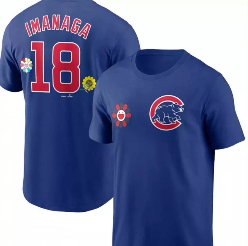 Men Chicago Cubs 18 Imanaga blue 2025 MLB T shirts